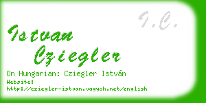 istvan cziegler business card