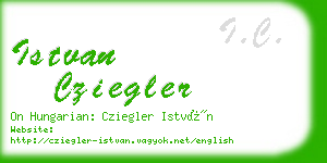 istvan cziegler business card